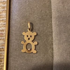 💎🧸💎EUC Like New 14K Teddy Bear Diamond Pendant